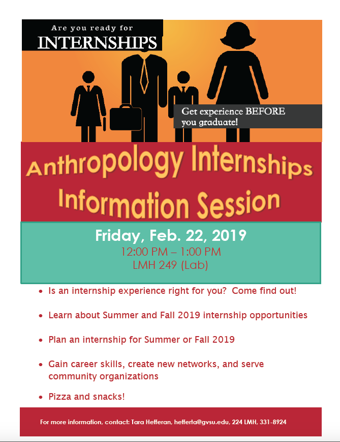 Anthropology Internship Information Session